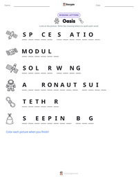 Oasis printable worksheet preview
