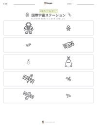 国際宇宙ステーション の印刷可能ワークシートプレビュー