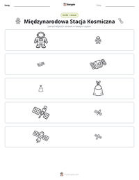 Podgląd drukowalnego arkusza ćwiczeń Międzynarodowa Stacja Kosmiczna