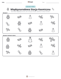 Podgląd drukowalnego arkusza ćwiczeń Międzynarodowa Stacja Kosmiczna