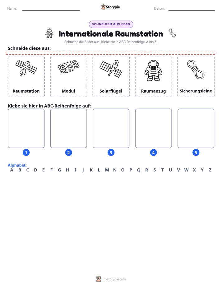 Schneiden & Einfügen Alphabet