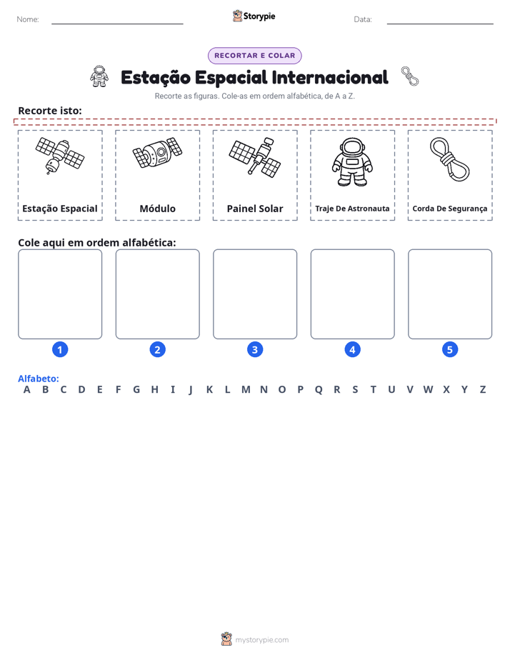 Recortar & Colar Alfabeto
