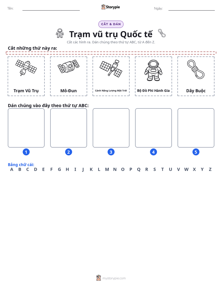 Cắt & Dán Chữ Cái