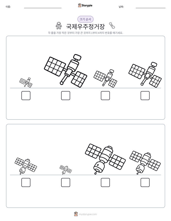 크기 순서