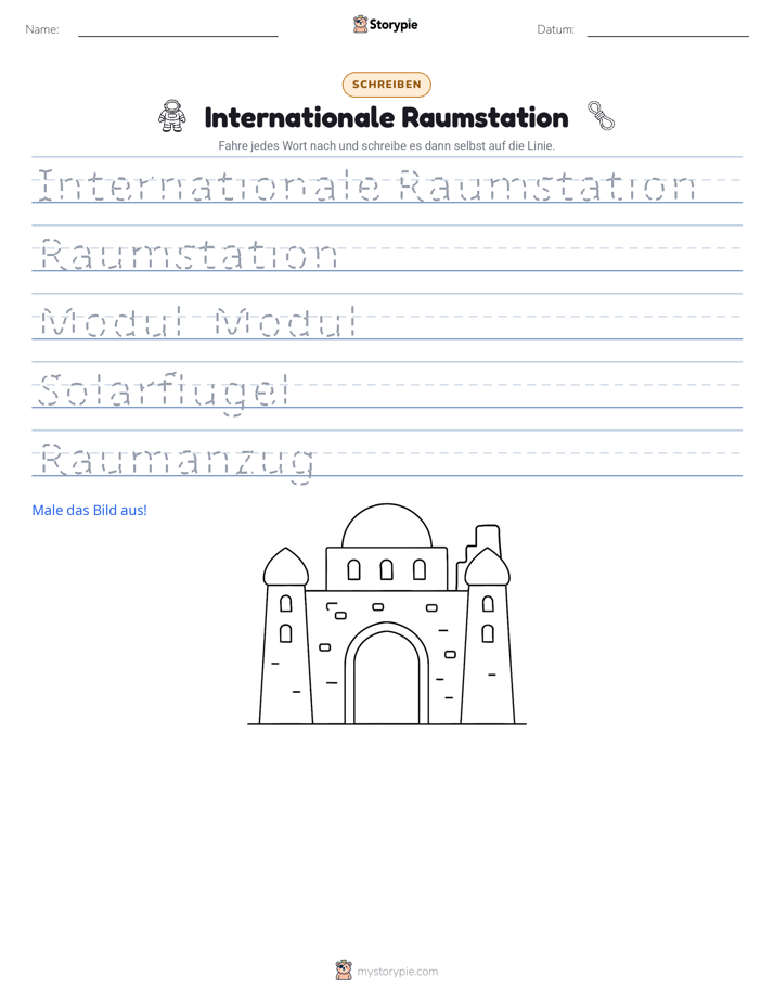 Schreibübung