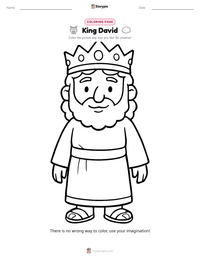 King David coloring page for kids