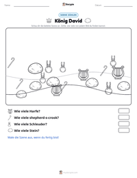 König David druckbare Arbeitsblatt Vorschau