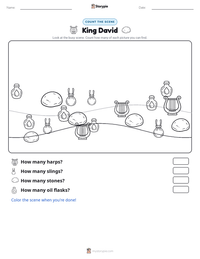 King David printable worksheet preview