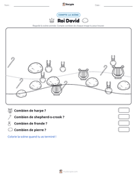 Aperçu de la feuille de travail imprimable Roi David