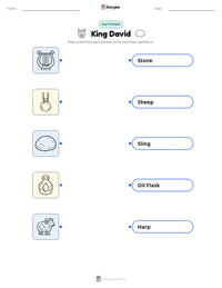 King David printable worksheet for kids
