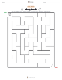 König David druckbare Arbeitsblatt Vorschau