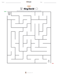 King David printable worksheet preview