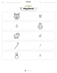 King David printable worksheet preview