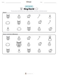 King David printable worksheet preview