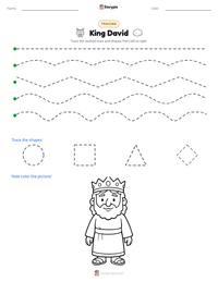 King David printable worksheet preview