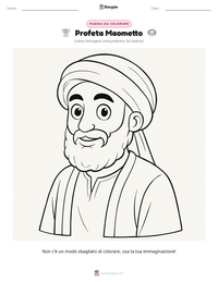 Pagina da colorare di Profeta Maometto per bambini
