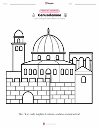 Anteprima della scheda stampabile di Gerusalemme