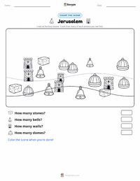 Jerusalem printable worksheet preview
