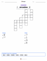 Jerusalem printable worksheet preview