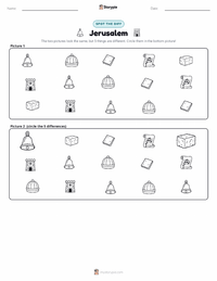 Jerusalem printable worksheet preview