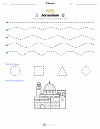 Jerusalem printable worksheet preview