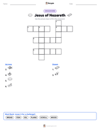 Jesus of Nazareth printable worksheet preview