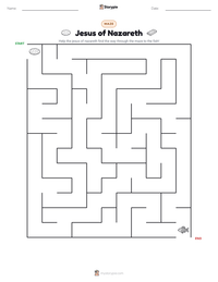 Jesus of Nazareth printable worksheet preview