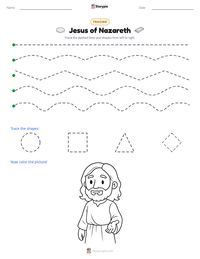 Jesus of Nazareth printable worksheet preview
