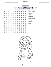 Jesus of Nazareth printable worksheet preview