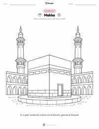 Mekka kleurplaat voor kinderen