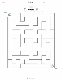 Mecca printable worksheet preview