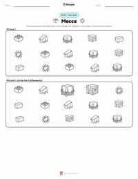 Mecca printable worksheet preview