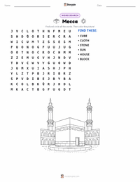 Mecca printable worksheet preview