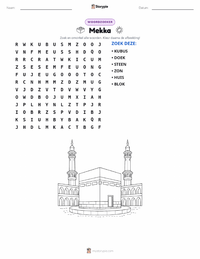 Mekka afdrukbare werkblad voorbeeld