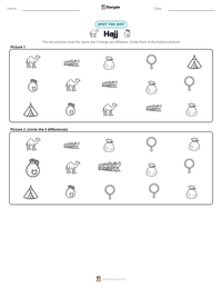 Hajj printable worksheet preview