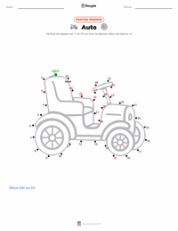 Automobiel afdrukbare werkblad voorbeeld