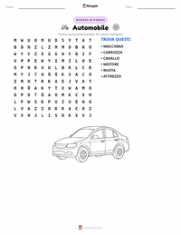 Anteprima della scheda stampabile di Automobile