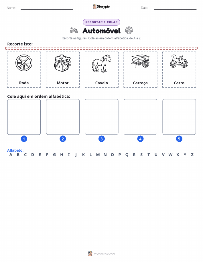 Recortar & Colar Alfabeto