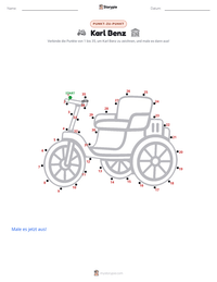 Karl Benz druckbare Arbeitsblatt Vorschau