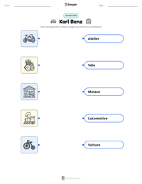 Aperçu de la feuille de travail imprimable Karl Benz