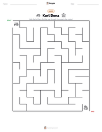 Karl Benz printable worksheet preview