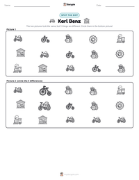 Karl Benz printable worksheet preview