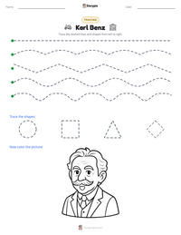 Karl Benz printable worksheet preview
