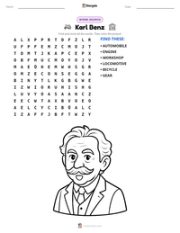 Karl Benz printable worksheet preview