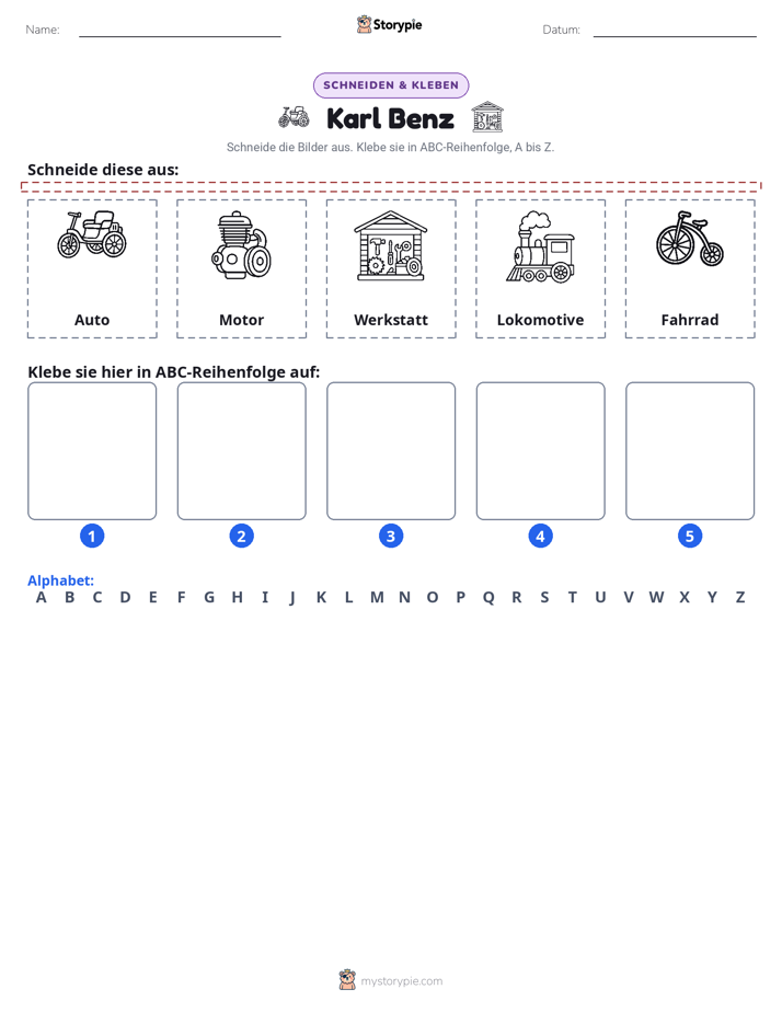 Schneiden & Einfügen Alphabet