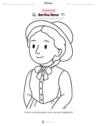 Bertha Benz printable worksheet preview