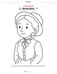 Aperçu de la feuille de travail imprimable Bertha Benz