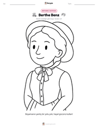 Bertha Benz yazdırılabilir çalışma sayfası önizlemesi
