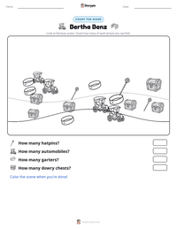 Bertha Benz printable worksheet preview