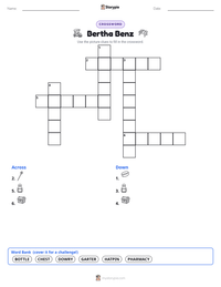 Bertha Benz printable worksheet preview